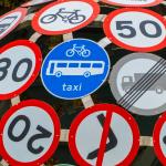 Safety Roadway Safety Traffic Signs Waterproof Traffic Warning Reflective Signage Black Road Work Reflective Sheeting Traffic Signs for sale