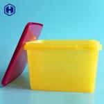 Anti Water Cookies IML Tubs BPA Free Empty Pp Packaging Box Yellow Color for sale