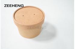 China Double PE Coating 8OZ Biodegradable Soup Bowls With Lids supplier