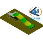 FRP Pool Water Slide Durable Outdoor Water Park Water Slide for sale