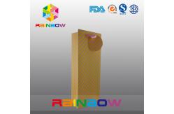 China Biodegradable Customized Paper Bags With PP Rope For Red Wine Bottles Packaging supplier