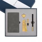 Classical Sandalwood Business Stationery Set Bookmark Notebook Craft Pen U Disk