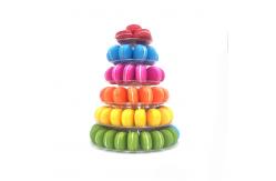 China Self Assemble Circle 6 Tier Macaron Tower Macaron Display Tray Acrylic supplier