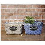 China manufacturer wicker garden baskets willow plant baskets square shape for sale