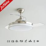 Retractable Ceiling Fan for Child Room Invisible Design Remote Control Safety Features