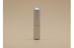 China Slim Matt Silver Custom Lip Balm Tubes 4.5g Aluminum Appearance Material supplier