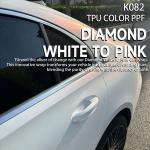 K082 Diamond White To Pink TPU Color Paint Protection Film Car Vinyl Wrap for sale