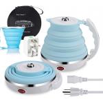 Collapsible Electric Kettle for Coffee Tea Travel Foldable Water Boiler Fast Boiling 600ml for sale