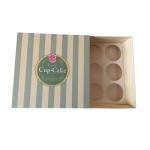 Custom Foldable Paper Cupcake Boxes Wholesale With Paper Tray Inside Supplier for sale