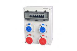 China Plastic Combination Power Socket Box 16A 230V IP44 IEC Standard supplier