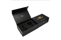 China Custom Magnetic Customized Black Luxury Rigid Cardboard Gift Box with Foam Packaging supplier