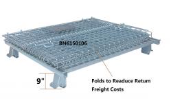 China Warehouse Foldable Wire Container , 4 Gauge Wire Mesh Pallet Containers supplier