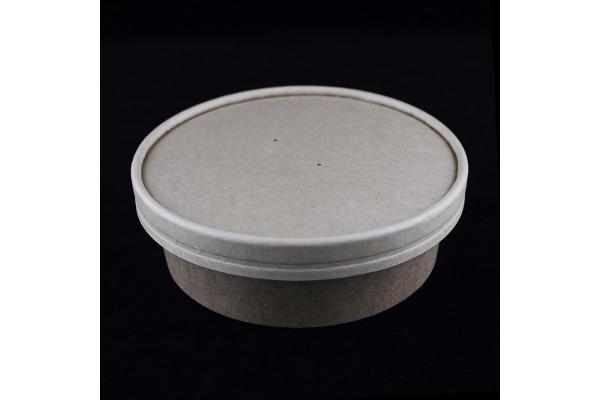 Kraft Paper Salad Bowls With Lids 500ml Custom Printing Food Packing Box