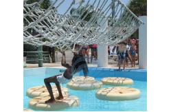 China Water Park Lazy River And Swimming Pool Floating Bridge With Climbing Net supplier