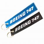 Boeing 747 Embroidered Keychain Gift | 3D Aviation Text & OEKO-TEX® Fabric | Multi-Color Custom Design for sale