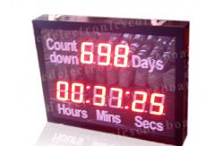 China Outdoor Led Digital Clock Large Display With Wireless Remote Controller supplier