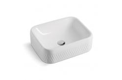 China Modern Sanitary Ware Bathroom Ceramic Basin Couner Top Round supplier