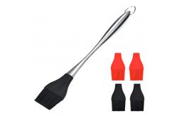 China Sturdy Basting Brush 304 Stainless Steel Pastry Brush With 4 Pack Replaceable supplier