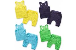 China Summer kids racer back singlets and pants casual clothing sets supplier