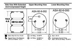 China 3B12-304 Original Air Spring Triple Convoluted Flexmember 578-93-3-100 supplier