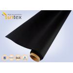 Flexible Fabric Expansion Joint Cloth / Black Fiberglass Fabric PU Coated M0 Fire Retardant for sale