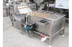 China High Pressure Brush Potato Washing Machine , Fruit And Vegetable Cleaner Machine supplier