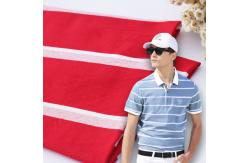 China Plain And Breathable Lycra Polo Shirt Cotton Fabric Striped Pattern supplier