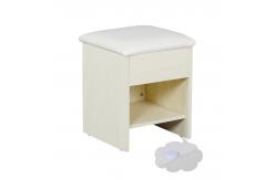 China Particle Board Bedroom Makeup Vanity Set White With Mirror / Hidden Cabinet supplier