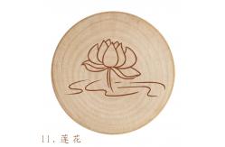 China Simple Log Wooden Magnetic Refrigerator Stickers Khaki Lettering Logo supplier