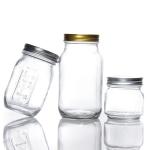 Custom Design 8 Oz 16 Oz Food Storage Container Glass Mason Jar with Lids for sale