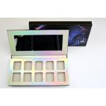 10 Pans Empty Eyeshadow Palette Case CMYK Printing With Shiny Holographic Paper for sale