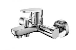China Chrome Plated Bath Mixer Taps Single Lever In Wall Installation supplier