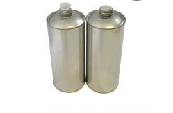 China Round Engine Oil Tin Can 1L With Screw Cap No Coating Inside supplier