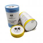 Custom Airtight Cat Dog Treats Paper Cans Packaging CMYK Printing for sale