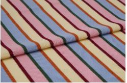 China Breathable And Comfortable Elastic Striped Knit Fabric For Leisure Wear supplier