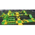 Yellow and Green Giant sea Inflatable Water Park Aqua Park For Adults for sale