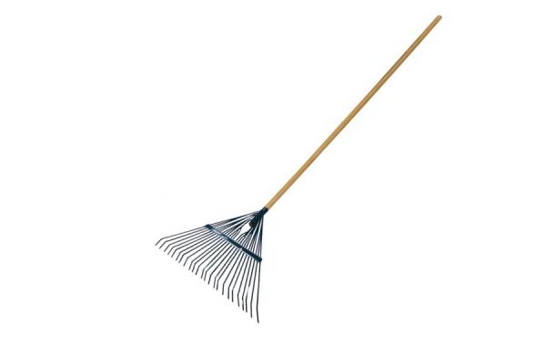 STEEL Leaf Rake with 1.2M Wooden Handle Efficiently Remove Leaves and Debris