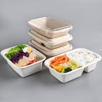 Bagasse Fiber Biodegradable Containers With Lids For Takeout Parties for sale