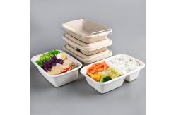 China Bagasse Fiber Biodegradable Containers With Lids For Takeout Parties supplier