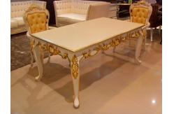 China American style luxury long dining table set with factory price supplier