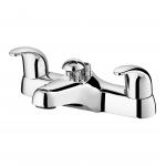 Deck Mounted High Flow Bathtub Faucet 2 Holes 2 Handles Multiple Uses for sale