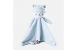 China Skin Friendly Baby Security Blanket 50x70cm With Animal Plush Toy supplier