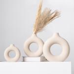 Sculptural Round Cut Out Vase for Shelf Styling