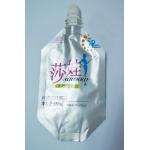 150ml Silver Aluminum Foil Flat Spout Pouch Packaging For Wine Packaging for sale