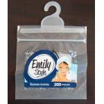 Plastic Clear Grip Seal Colthes Packaging Pouch With Hanger / Sliding Zipper
