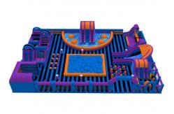China PVC Tarpaulin Giant Inflatable Fun City Castle Bouncer With Slide 3 Years Warranty supplier