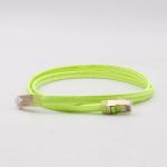 600MHz Green Cat 7 Network Cable Cat 7 Flat Ethernet Cable For Secure Connections for sale