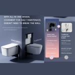 Opening Seat And Cover Intelligent Toilet Bidet With Smart Sensors And Portable Remote for sale