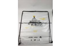 China Drawstring Frosted Recycled Plastic Backpack Eco - Friendly Water Proof supplier