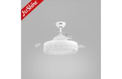 China Invisible Retractable Blade Ceiling Fan Low Watt DC 220V Remote Control Modern Design supplier